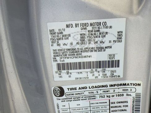 Used 2012 Ford F150 XLT w/ XLT Chrome Pkg RWD image 22