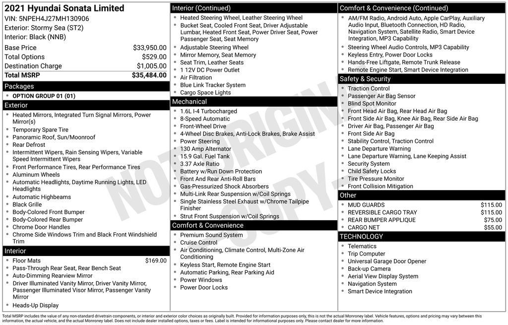 Used 2021 Hyundai Sonata Limited FWD image 35