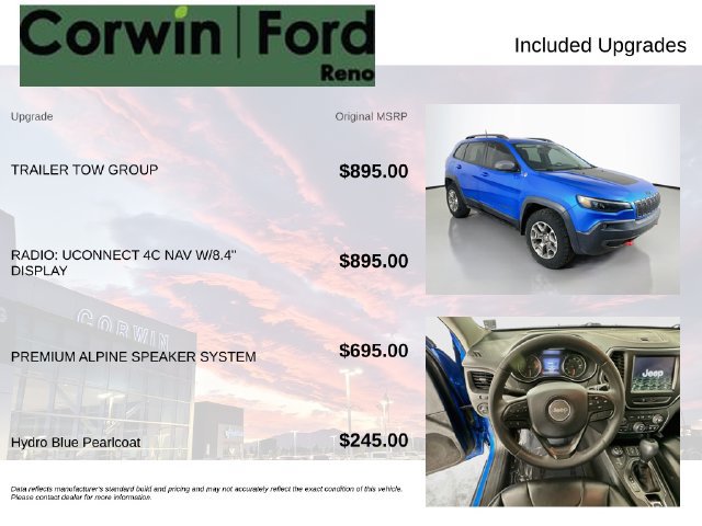 Used 2020 Jeep Cherokee Trailhawk w/ Trailer Tow Group AWD/4WD image 3