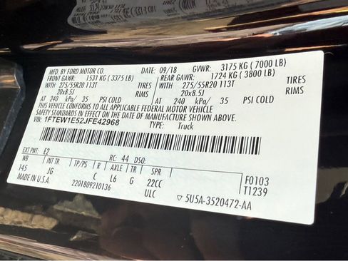 Used 2018 Ford F150 XL w/ Equipment Group 101A Mid AWD/4WD image 5