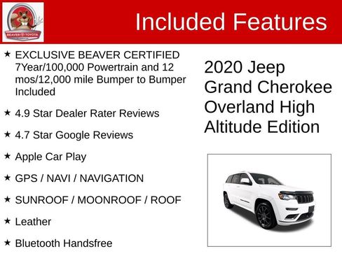 Used 2020 Jeep Grand Cherokee High Altitude AWD/4WD image 4