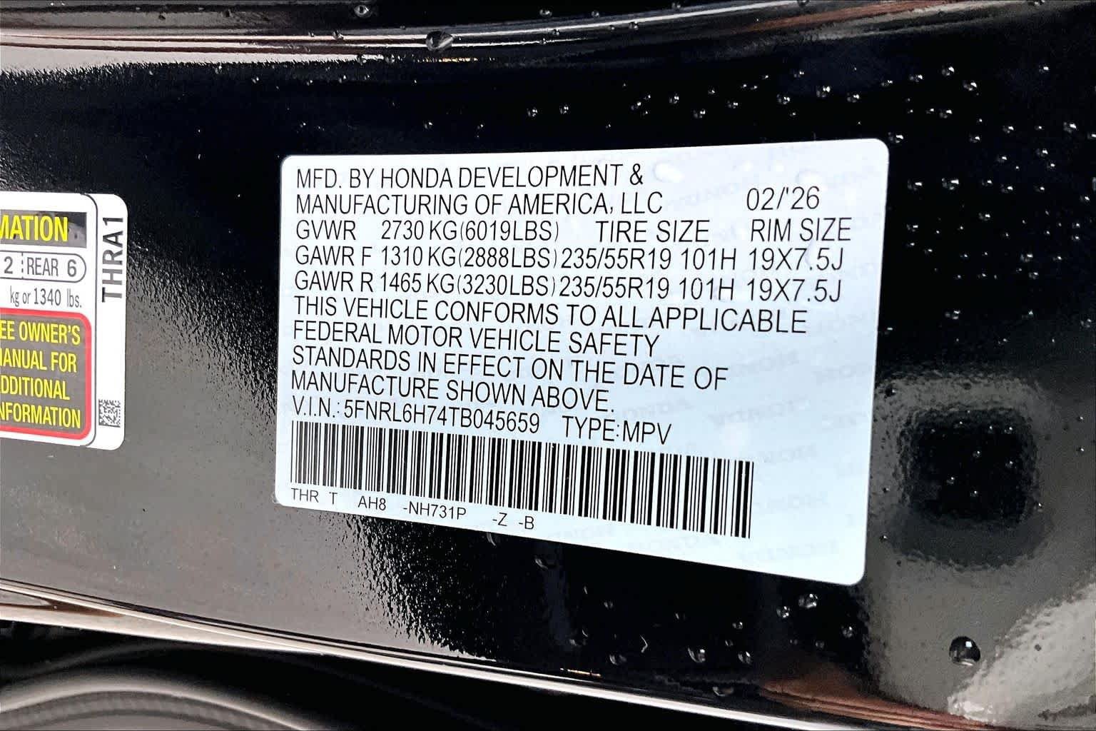 Certified 2026 Honda Odyssey Sport-L image 33