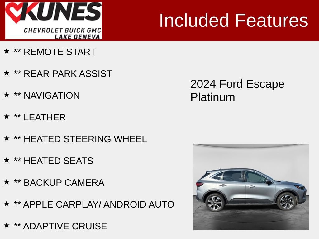 Used 2024 Ford Escape Platinum AWD/4WD image 2