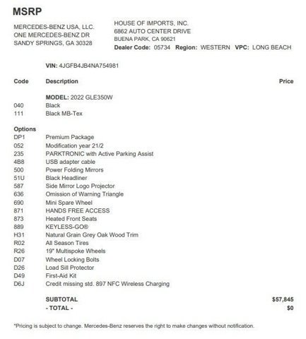 Used 2022 Mercedes-Benz GLE 350 image 3