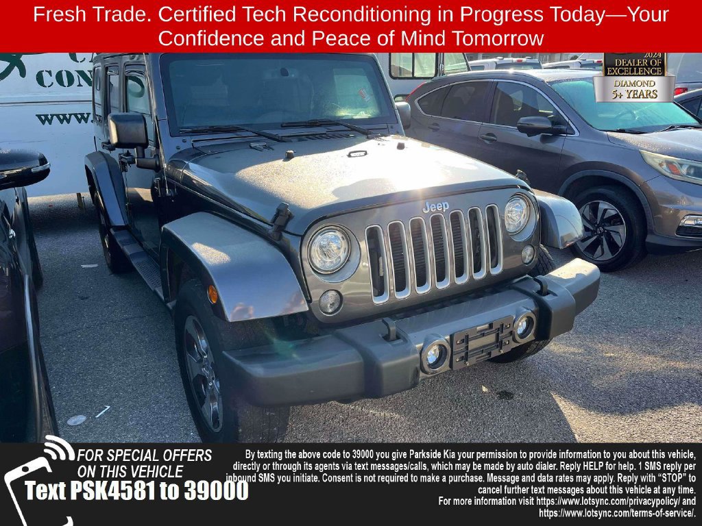 Used 2017 Jeep Wrangler Unlimited Sahara w/ Connectivity Group AWD/4WD image 1