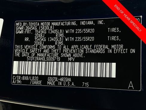 Used 2020 Toyota Highlander Limited image 24