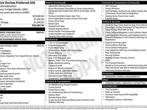 New 2025 Buick Envista Preferred w/ Convenience I Package image 35