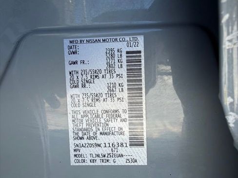 Used 2022 Nissan Murano Platinum w/ Cargo Package image 45