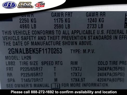 Used 2015 Chevrolet Equinox LT w/ Driver Convenience Package image 16