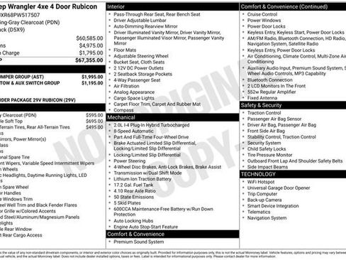 Used 2023 Jeep Wrangler Unlimited Rubicon 4xe w/ Steel Bumper Group image 15