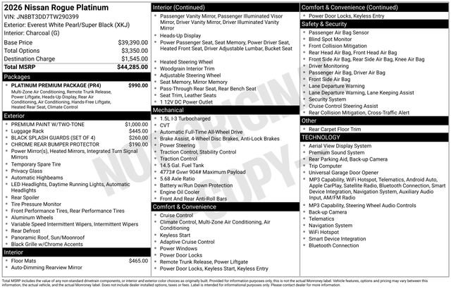 Certified 2026 Nissan Rogue Platinum w/ Platinum Premium Package AWD/4WD image 3