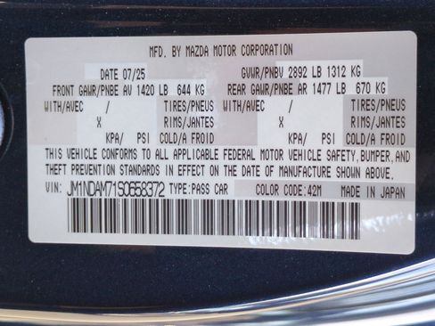 Certified 2025 MAZDA MX-5 Miata RF Grand Touring w/ Weather Package image 28