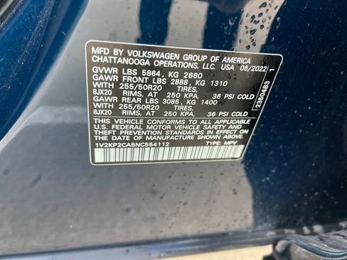 Certified 2022 Volkswagen Atlas SE AWD/4WD image 31