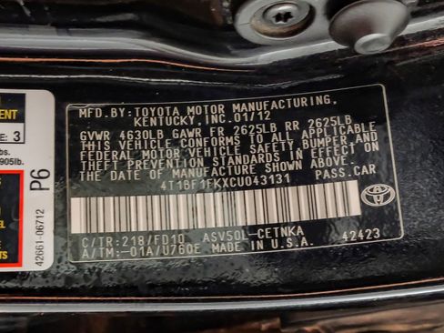 Used 2012 Toyota Camry LE image 58