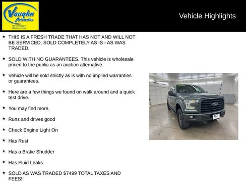 Used 2015 Ford F150 XLT w/ Equipment Group 302A Luxury image 2