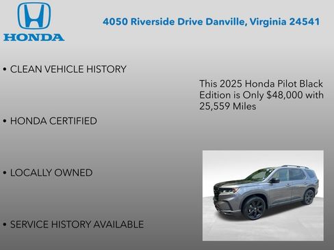 Used 2025 Honda Pilot Black Edition image 7