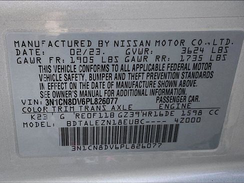 Certified 2023 Nissan Versa S w/ S Plus Package image 32