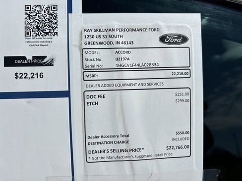 Used 2020 Honda Accord EX image 3