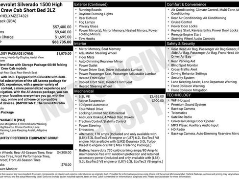 Certified 2021 Chevrolet Silverado 1500 High Country w/ Technology Package AWD/4WD image 21