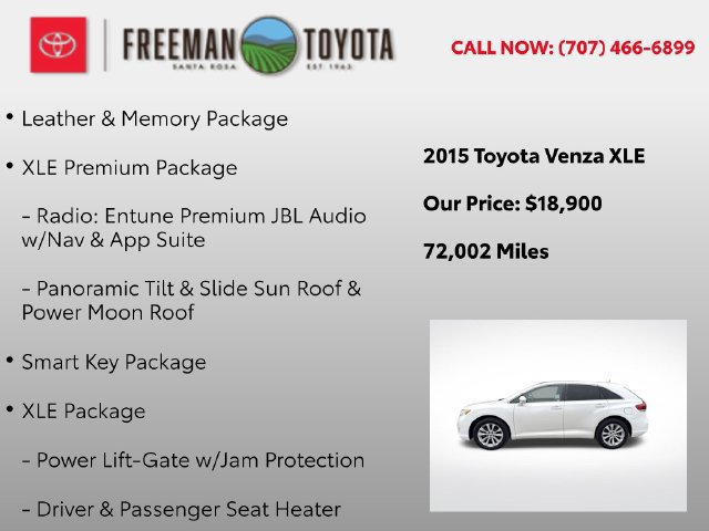 Used 2015 Toyota Venza XLE w/ XLE Premium Package FWD image 5
