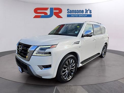 Certified 2021 Nissan Armada Platinum w/ Captain's Chairs Package AWD/4WD image 1