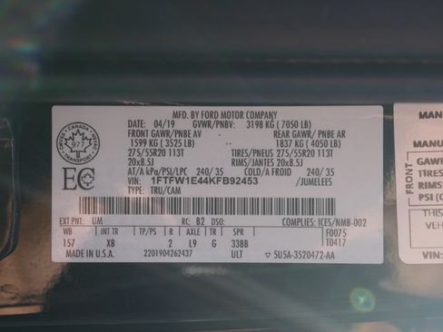 Used 2019 Ford F150 XLT w/ Equipment Group 302A Luxury AWD/4WD image 7