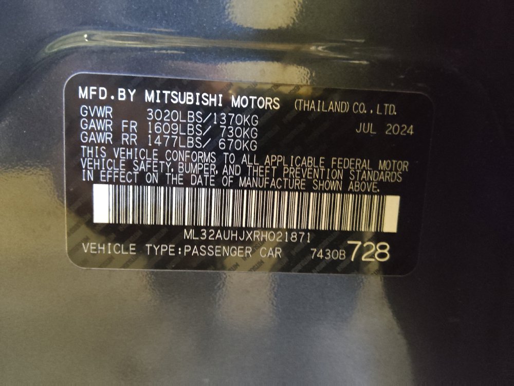Used 2024 Mitsubishi Mirage ES FWD image 33