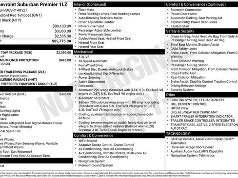 Used 2025 Chevrolet Suburban Premier w/ Sun And Tow Package AWD/4WD image 5