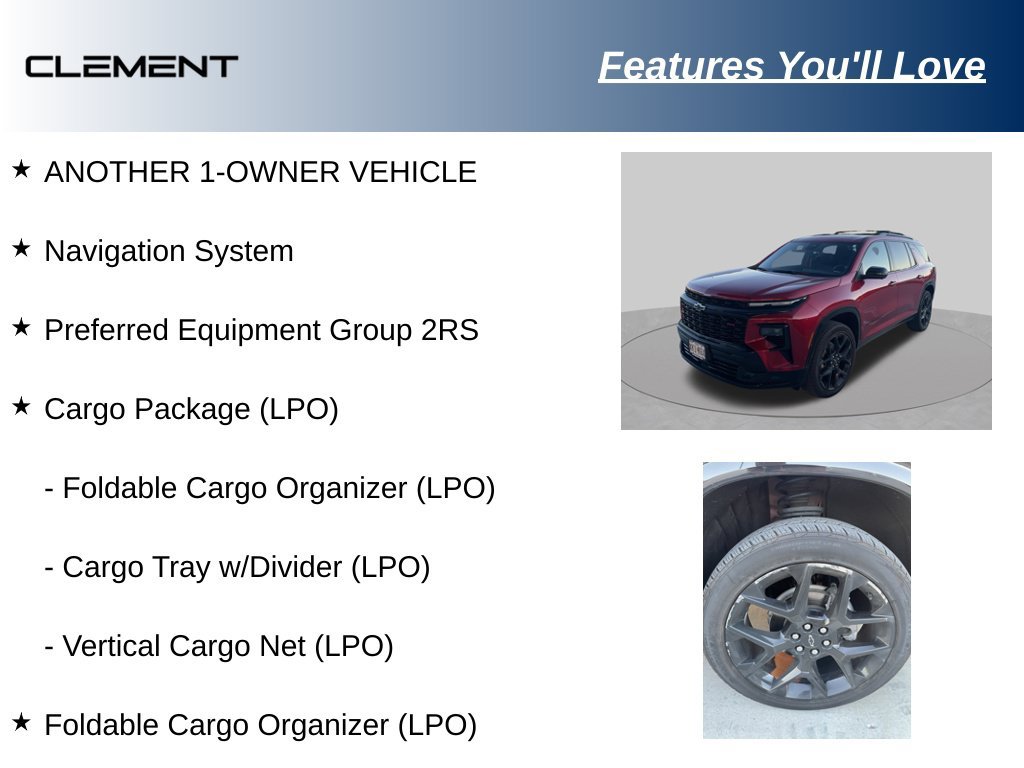 Used 2024 Chevrolet Traverse RS w/ LPO, Cargo Package AWD/4WD image 10