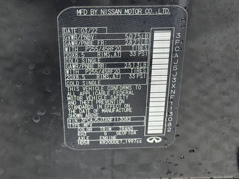 Used 2022 INFINITI QX55 Luxe w/ Cargo Package image 34