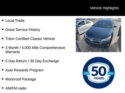 Used 2016 Toyota Camry SE w/ Moonroof Package image 5
