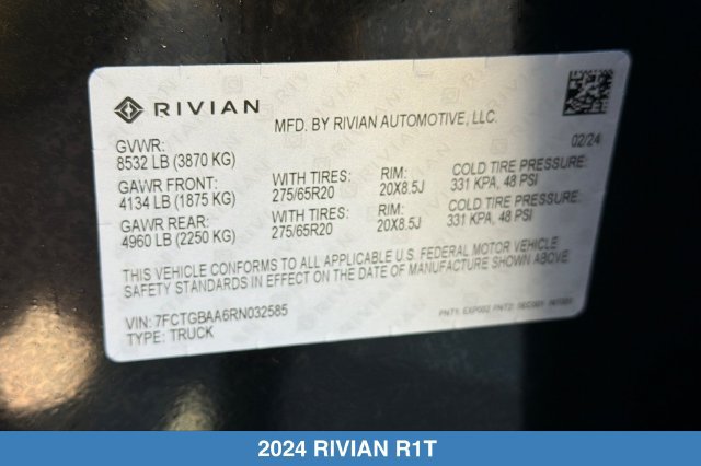 Used 2024 Rivian R1T Adventure Dual AWD/4WD image 29