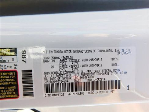 Used 2026 Toyota Tacoma SR RWD image 29
