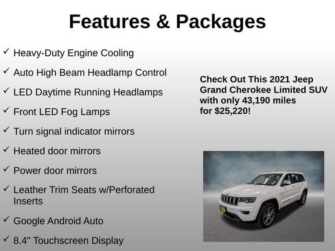 Used 2021 Jeep Grand Cherokee Limited w/ Luxury Group II AWD/4WD image 13