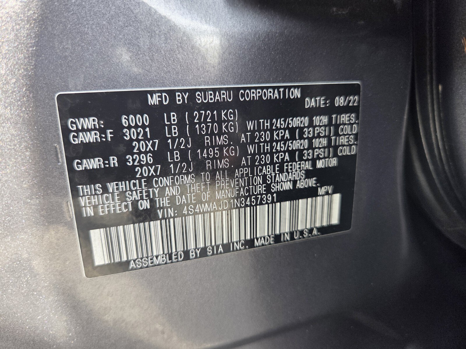 Used 2022 Subaru Ascent Onyx Edition AWD/4WD image 20