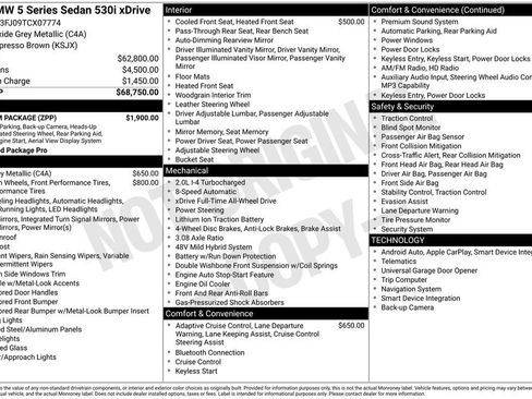 New 2026 BMW 530i xDrive w/ Premium Package AWD/4WD image 2