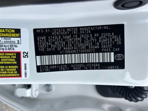Used 2026 Toyota Camry XLE AWD/4WD image 36