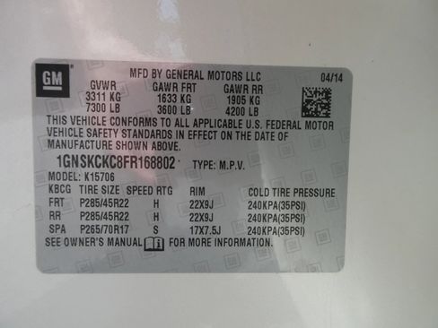 Used 2015 Chevrolet Tahoe LTZ image 10