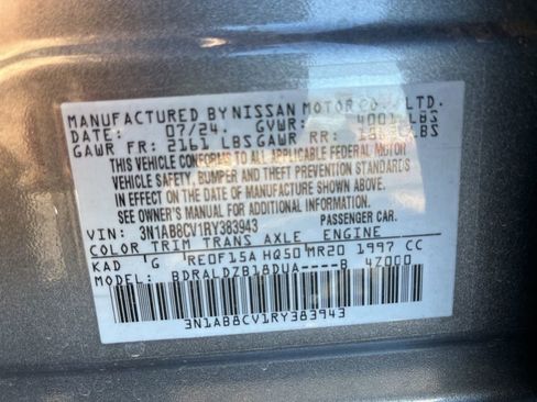 Certified 2024 Nissan Sentra SV image 9