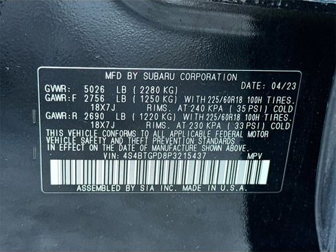 Used 2023 Subaru Outback Touring XT image 37