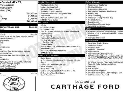 Used 2025 Kia Carnival SX w/ SX Dark Edition Package FWD image 1