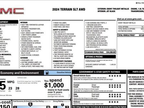 Used 2024 GMC Terrain SLT AWD/4WD image 3