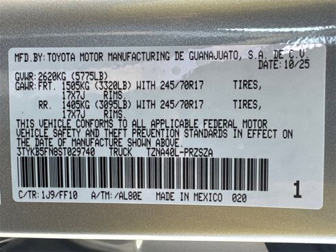 New 2025 Toyota Tacoma SR5 image 28