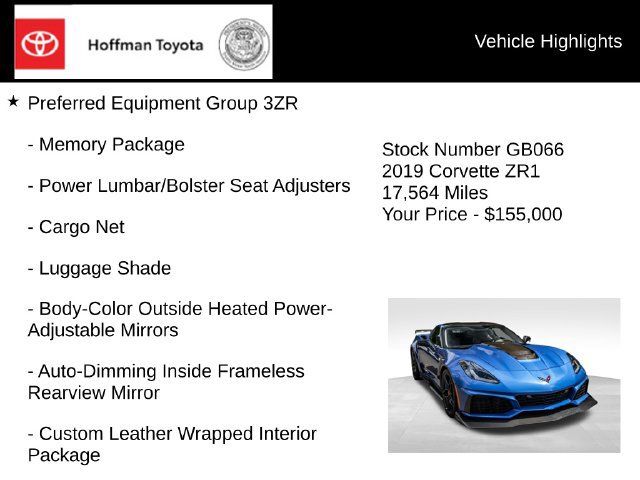 Used 2019 Chevrolet Corvette ZR1 RWD image 5