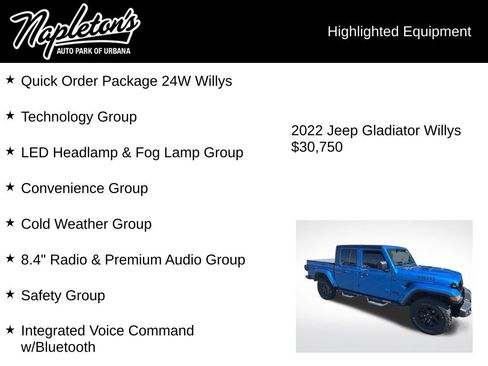 Used 2022 Jeep Gladiator Willys image 4