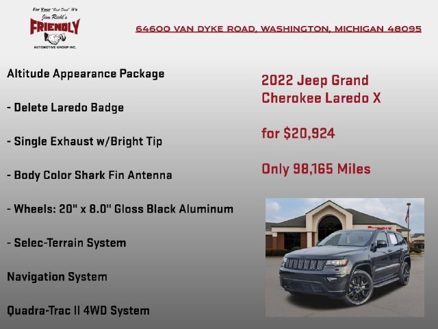 Used 2022 Jeep Grand Cherokee Laredo X AWD/4WD image 20