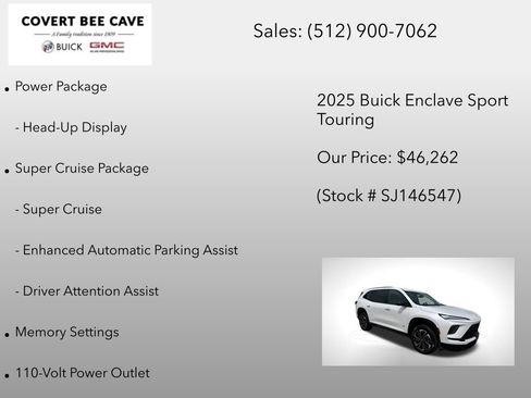 New 2025 Buick Enclave Sport Touring w/ Super Cruise Package image 12
