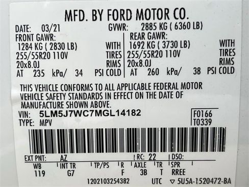 Used 2021 Lincoln Aviator Reserve w/ Elements Package Plus image 37