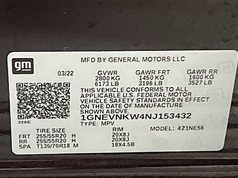 Used 2022 Chevrolet Traverse High Country w/ LPO, Floor Liner Package AWD/4WD image 35