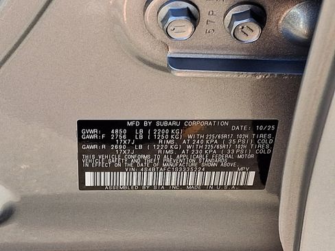Certified 2025 Subaru Outback Premium w/ Popular Package #1A AWD/4WD image 29